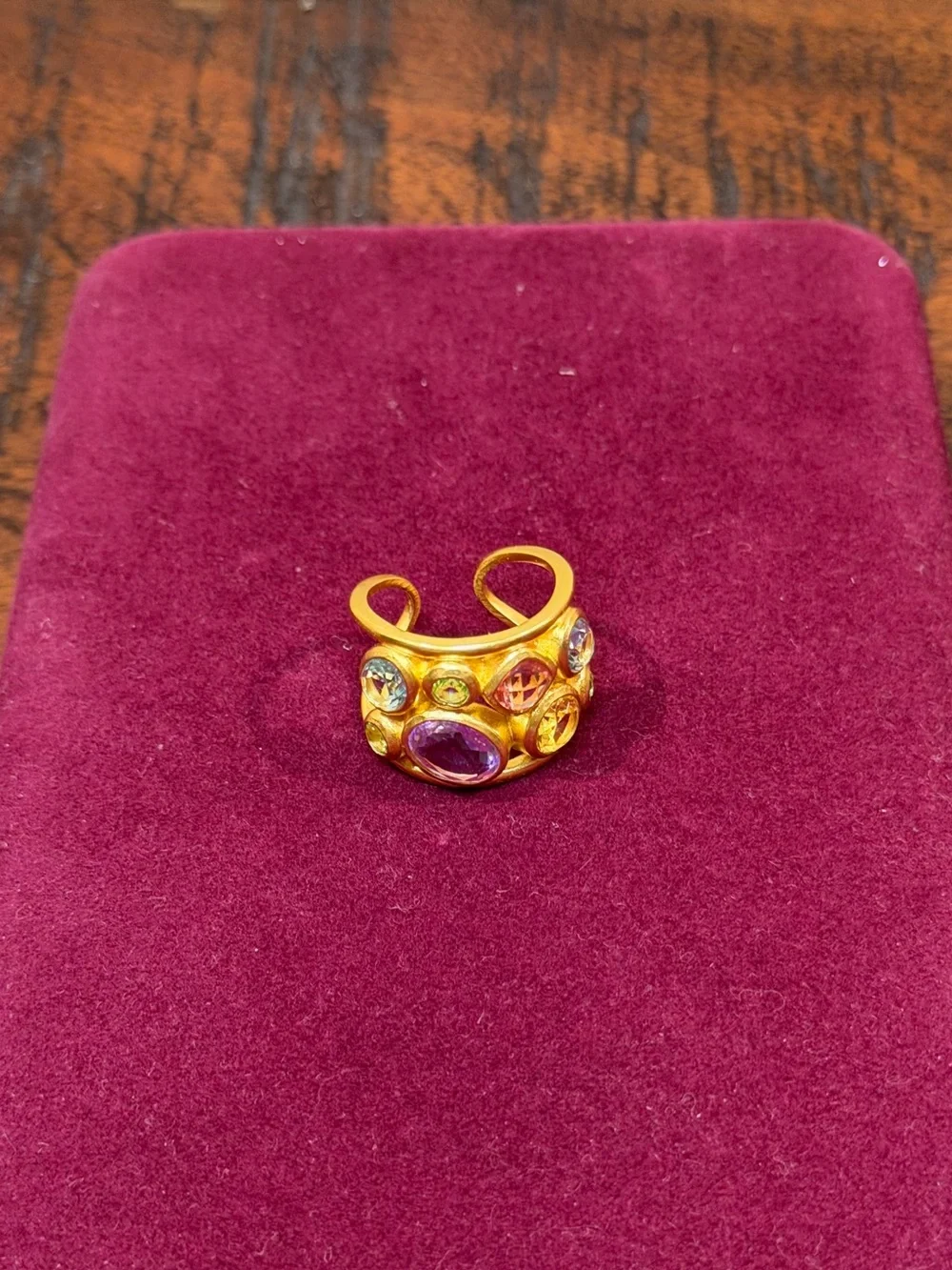 Julie Vos Multi Stone Kaleidoscope Statement Ring